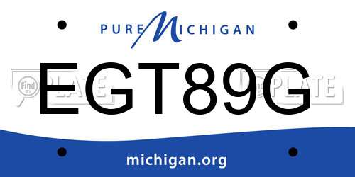EGT89G Michigan License Plate