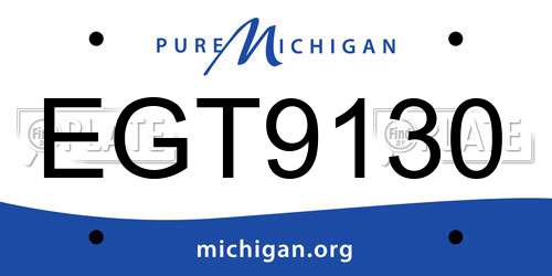 EGT9130 Michigan License Plate