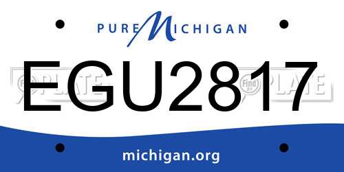 EGU2817 Michigan License Plate