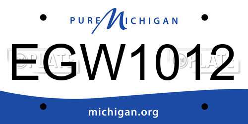 EGW1012 Michigan License Plate
