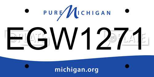 EGW1271 Michigan License Plate