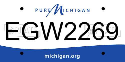 EGW2269 Michigan License Plate