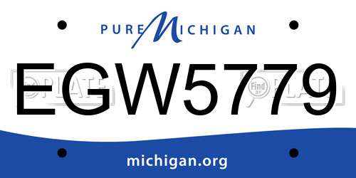 EGW5779 Michigan License Plate
