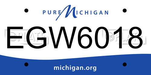 EGW6018 Michigan License Plate