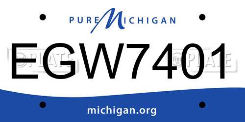 EGW7401 Michigan License Plate