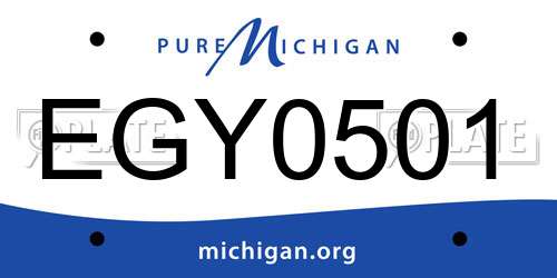 EGY0501 Michigan License Plate