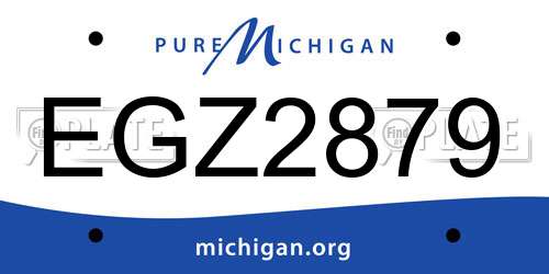 EGZ2879 Michigan License Plate
