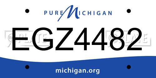 EGZ4482 Michigan License Plate