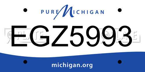 EGZ5993 Michigan License Plate