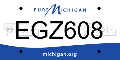EGZ608 Michigan License Plate