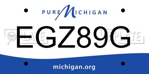 EGZ89G Michigan License Plate