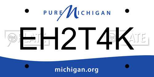 EH2T4K Michigan License Plate