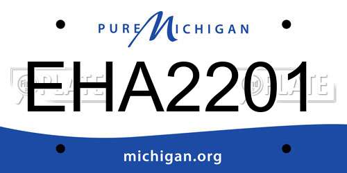 EHA2201 Michigan License Plate