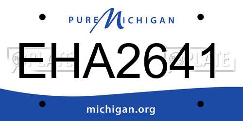EHA2641 Michigan License Plate