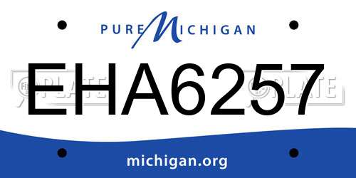 EHA6257 Michigan License Plate