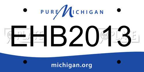EHB2013 Michigan License Plate