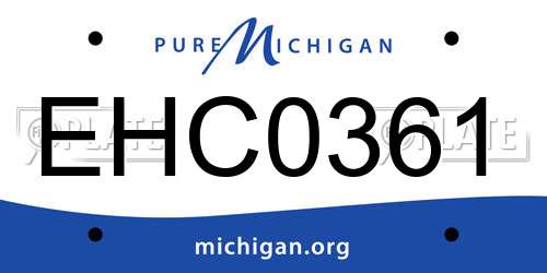 EHC0361 Michigan License Plate