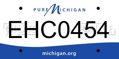 EHC0454 Michigan License Plate