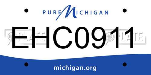 EHC0911 Michigan License Plate