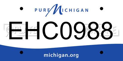 EHC0988 Michigan License Plate