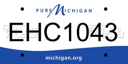 EHC1043 Michigan License Plate