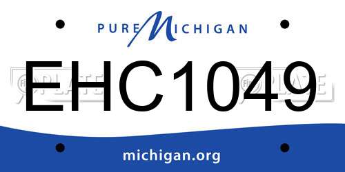 EHC1049 Michigan License Plate