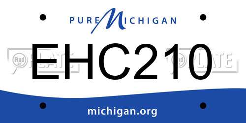 EHC210 Michigan License Plate