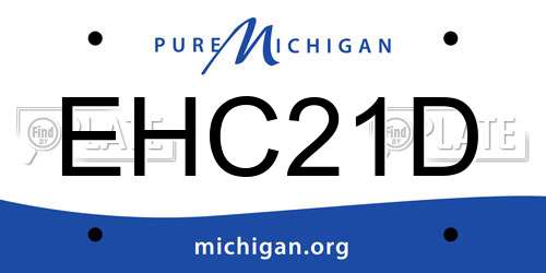 EHC21D Michigan License Plate