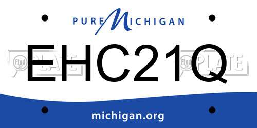 EHC21Q Michigan License Plate