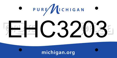 EHC3203 Michigan License Plate