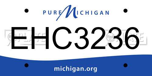 EHC3236 Michigan License Plate