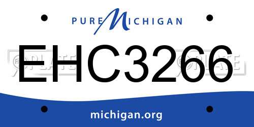 EHC3266 Michigan License Plate