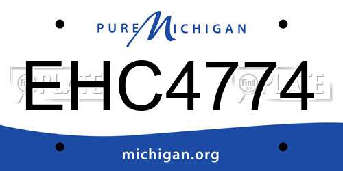 EHC4774 Michigan License Plate
