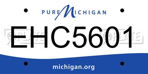 EHC5601 Michigan License Plate