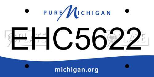 EHC5622 Michigan License Plate
