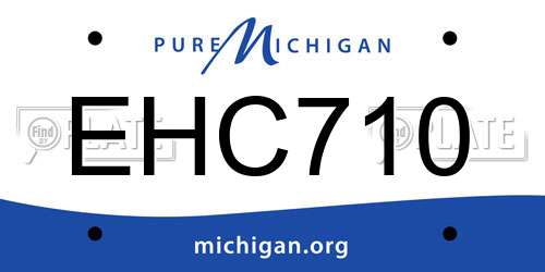 EHC710 Michigan License Plate