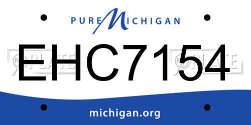 EHC7154 Michigan License Plate