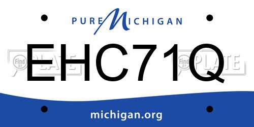 EHC71Q Michigan License Plate