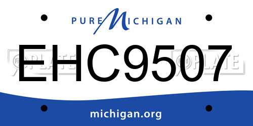 EHC9507 Michigan License Plate