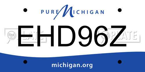 EHD96Z Michigan License Plate
