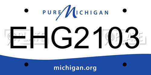 EHG2103 Michigan License Plate