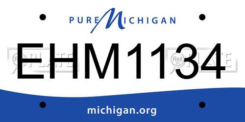EHM1134 Michigan License Plate