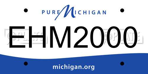 EHM2000 Michigan License Plate