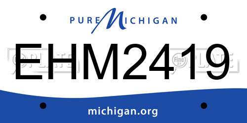 EHM2419 Michigan License Plate