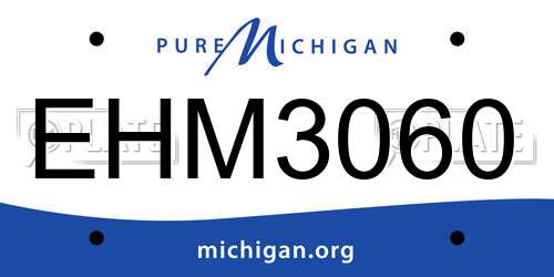 EHM3060 Michigan License Plate
