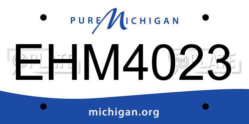 EHM4023 Michigan License Plate