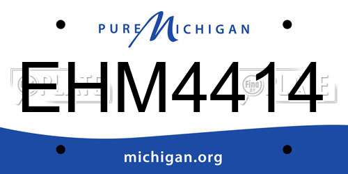 EHM4414 Michigan License Plate