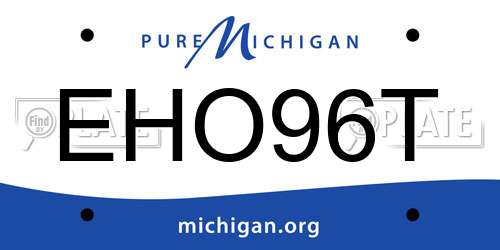EHO96T Michigan License Plate