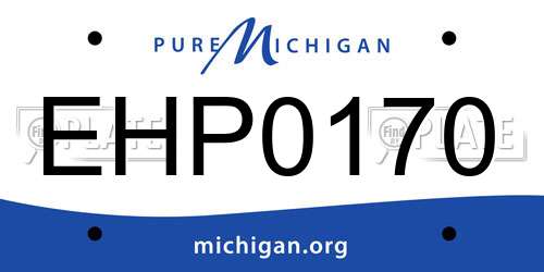 EHP0170 Michigan License Plate