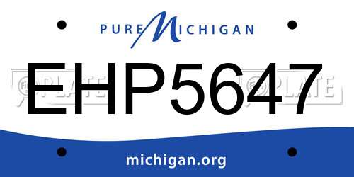 EHP5647 Michigan License Plate